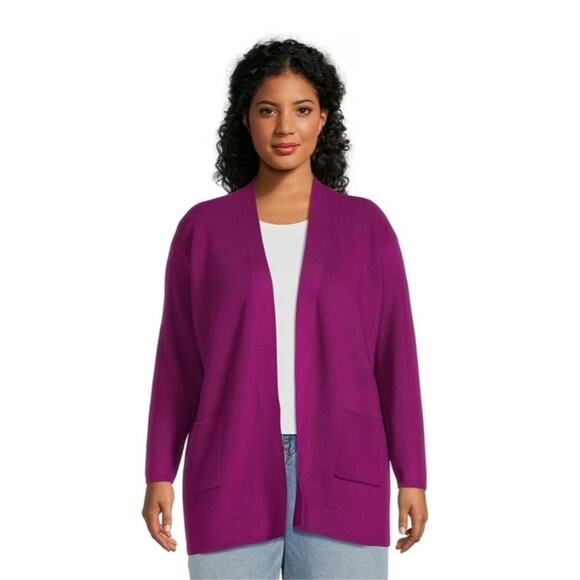 Terra & Sky Women's Plus Size Long Sleeve Cardigan Sweater W/Pockets Size 1X - Picture 1 of 11